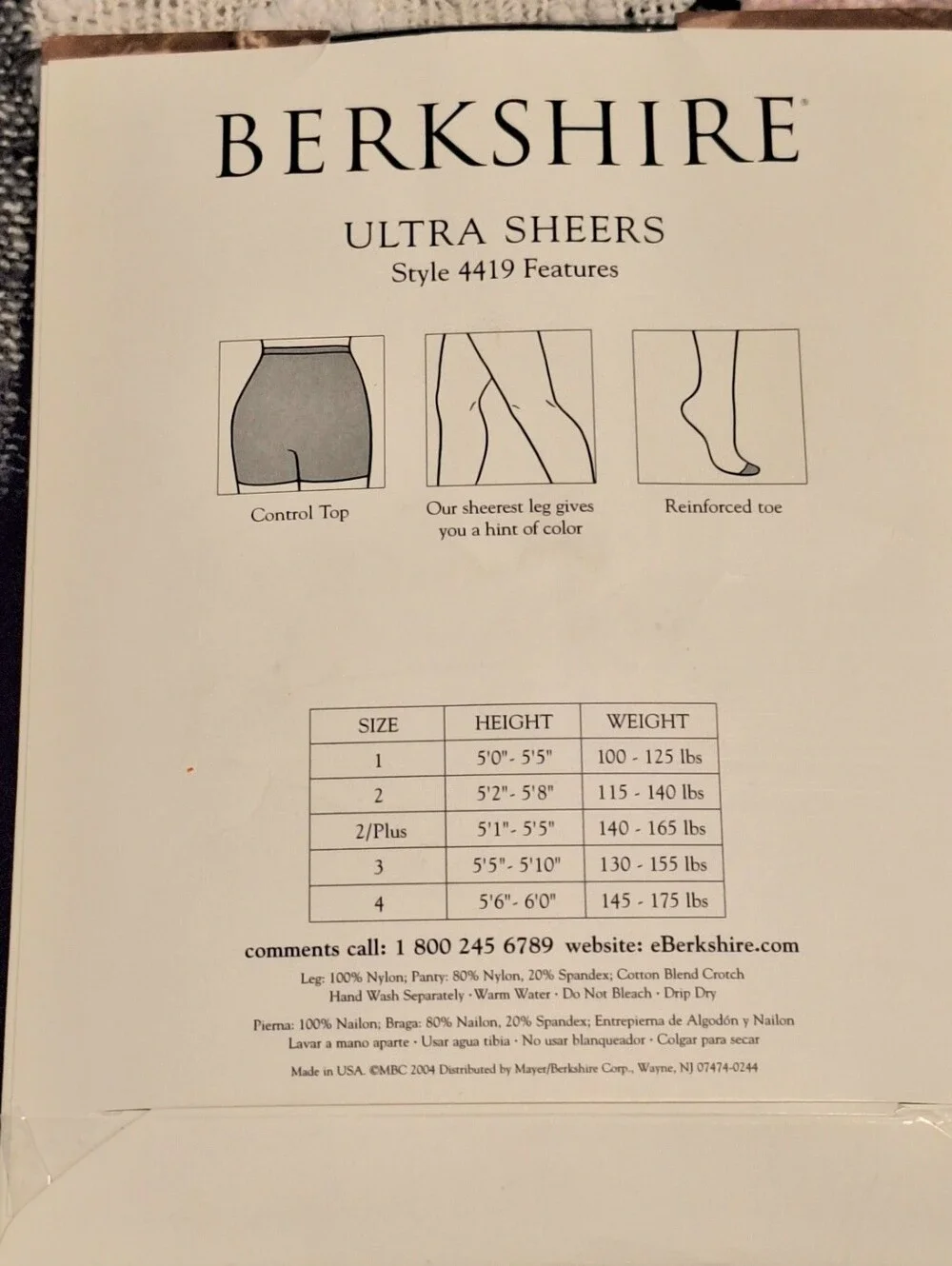 BERKSHIRE | Ultra Sheers, Control Top, Reinforced Top